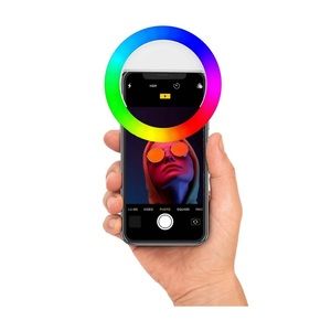 Bower RGB Phone Clip LED Light for Selfies, Makeup Apply, and More; White
